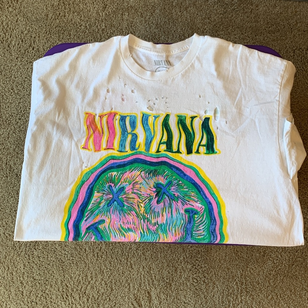 Urban Outfitters Nirvana Distressed Oversized T Shirt
